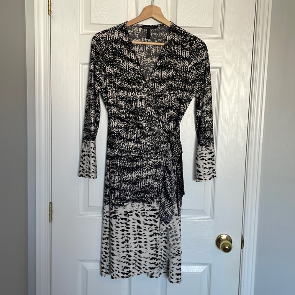 BCBG MaxAzria long sleeve wrap dress